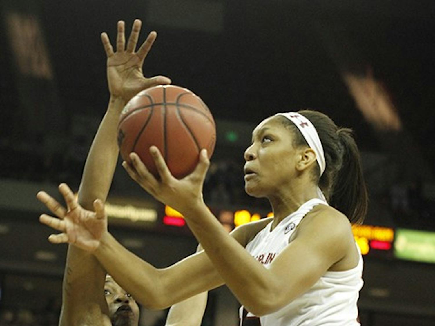 Coming off the bench as a true freshman, South Carolina forward A'ja Wilson is averaging 13.2 points per game, the second highest tally by a Gamecock this season. 