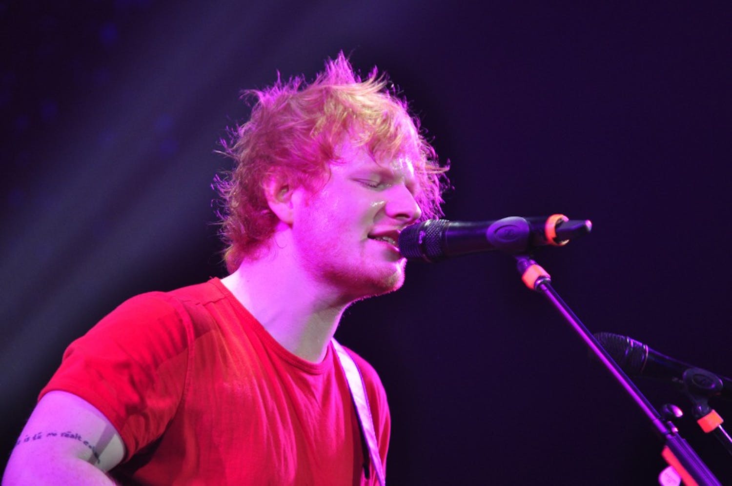 Ed Sheeran opened for Taylor Swift Saturday at the Colonial Life Arena