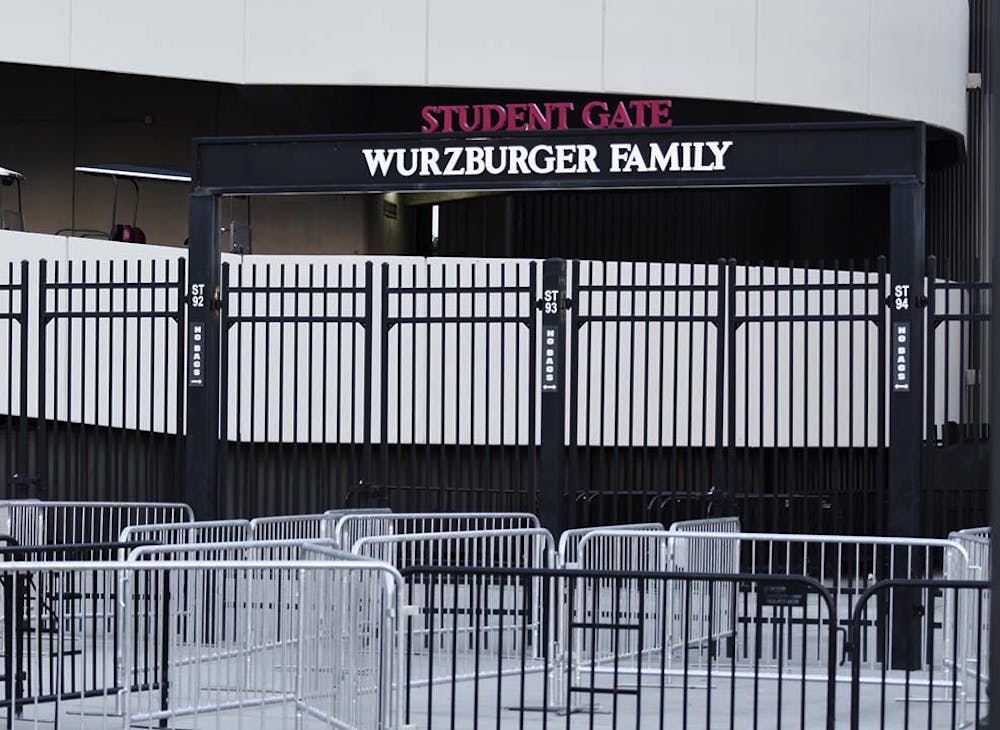 <p>The student gate entrance at Williams-Brice Stadium. The lack of adequate staff, organization and infrastructure at the gate before the game led to the formation of a large crowd, which resulted in students getting injured.</p>
