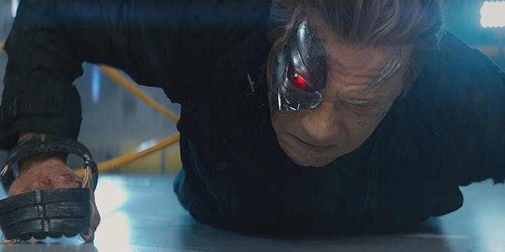 Arnold Schwarzenegger reprises his role as the Terminator in &quot;Terminator Genisys.&quot; (Melissa Sue Gordon/Paramount Pictures/TNS)