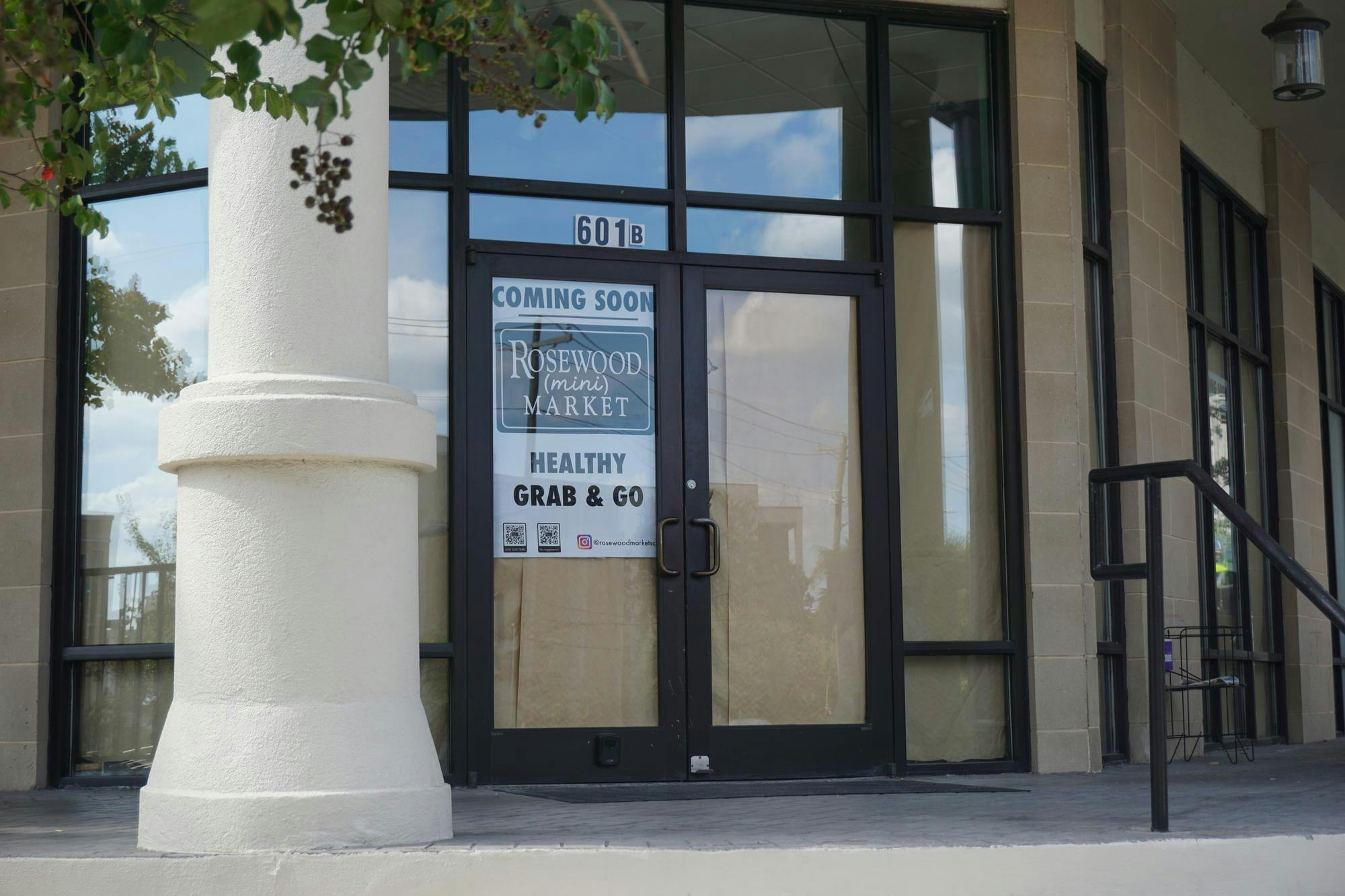 The new Rosewood (Mini) Market on Main Street on Sept. 17, 2025. The store will open in the fall and will sell produce, lunch deli, drinks and other essential items.