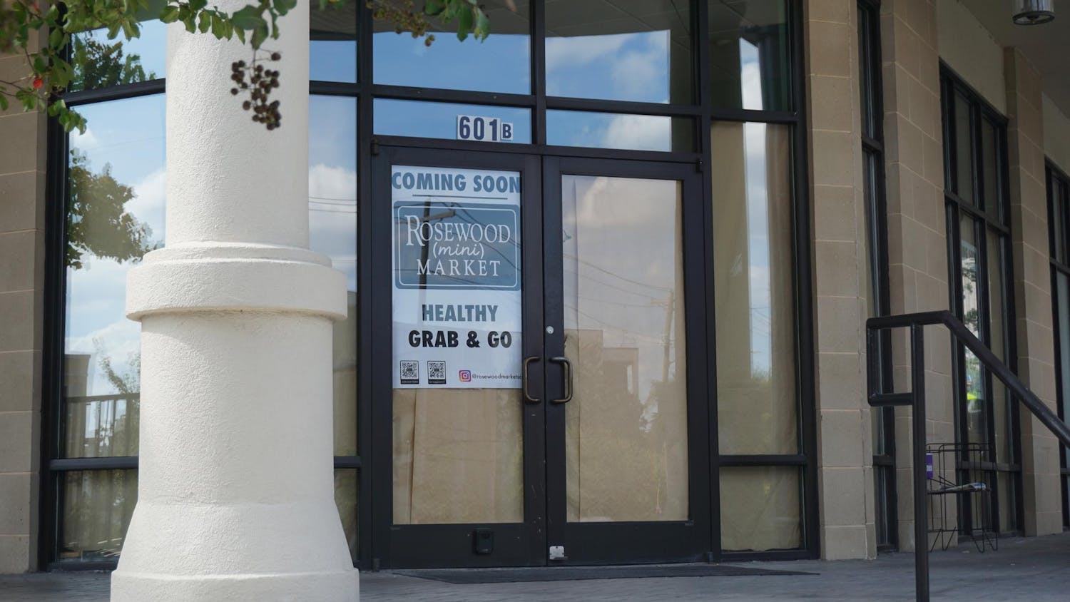 The new Rosewood (Mini) Market on Main Street on Sept. 17, 2025. The store will open in the fall and will sell produce, lunch deli, drinks and other essential items.