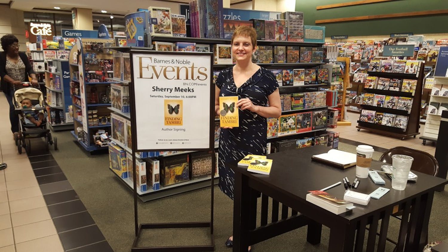 Georgia author Sherry Meeks stopped at the Forest Acres Barnes and Noble as a part of her 100 Barnes and Nobles in 100 days tour.
