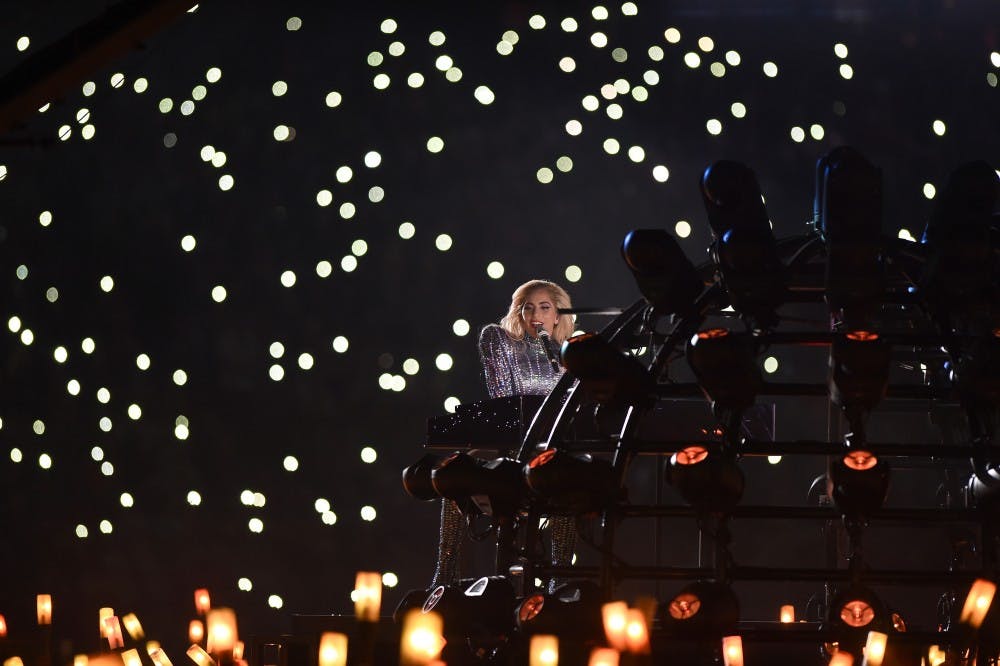 Lady Gaga performs at half time of Super Bowl LI on Sunday, Feb. 5, 2017 at the NRG Stadium in Houston, Texas. (Lionel Hahn/Abaca Press/TNS)