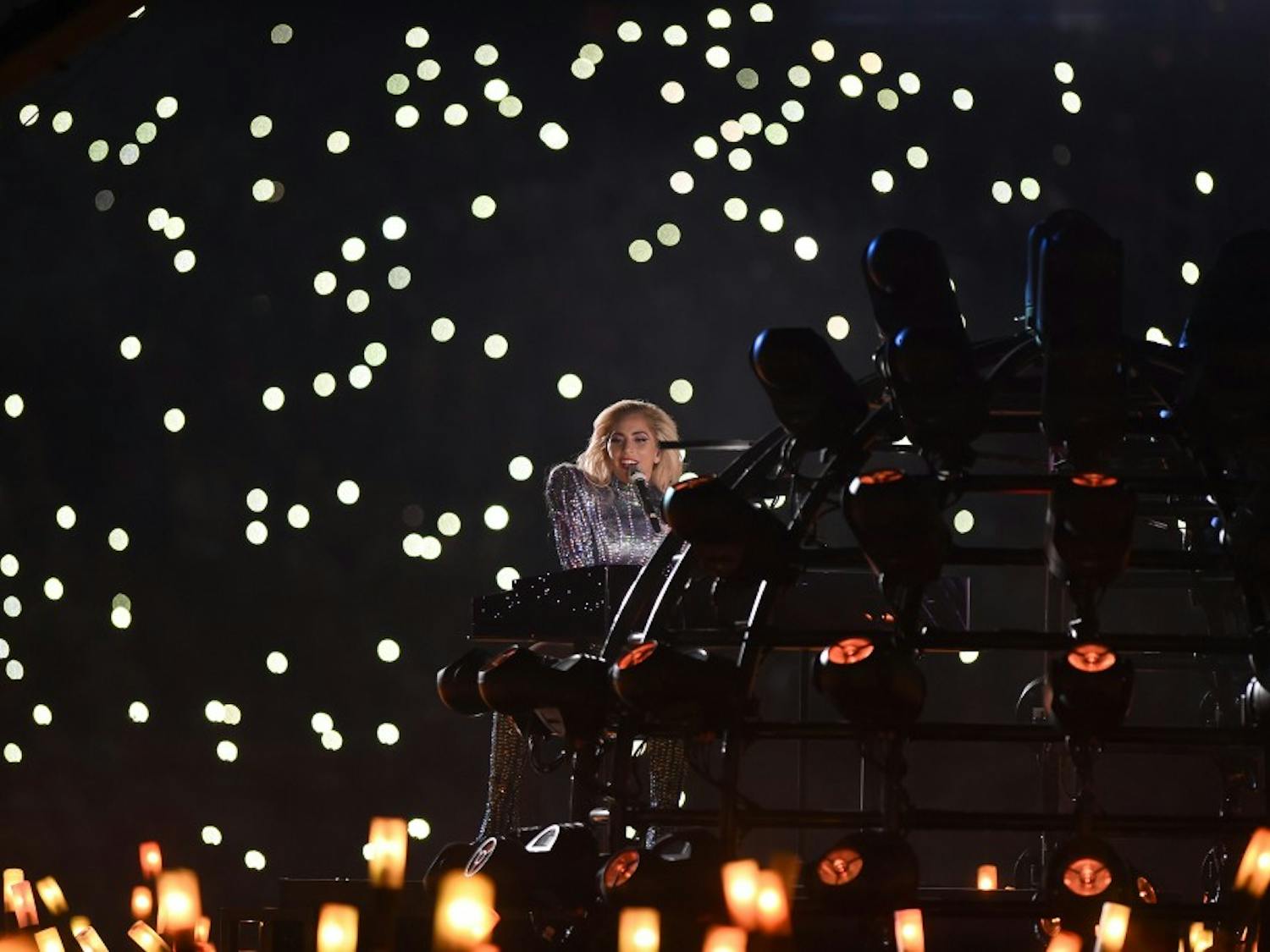 Lady Gaga performs at half time of Super Bowl LI on Sunday, Feb. 5, 2017 at the NRG Stadium in Houston, Texas. (Lionel Hahn/Abaca Press/TNS)