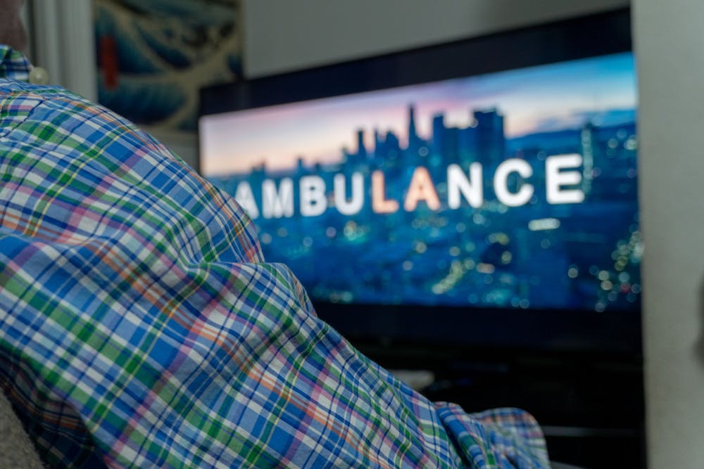 Trailer for Michael Bay's "Ambulance" on April 13, 2022. The movie was released on April 8, 2022.