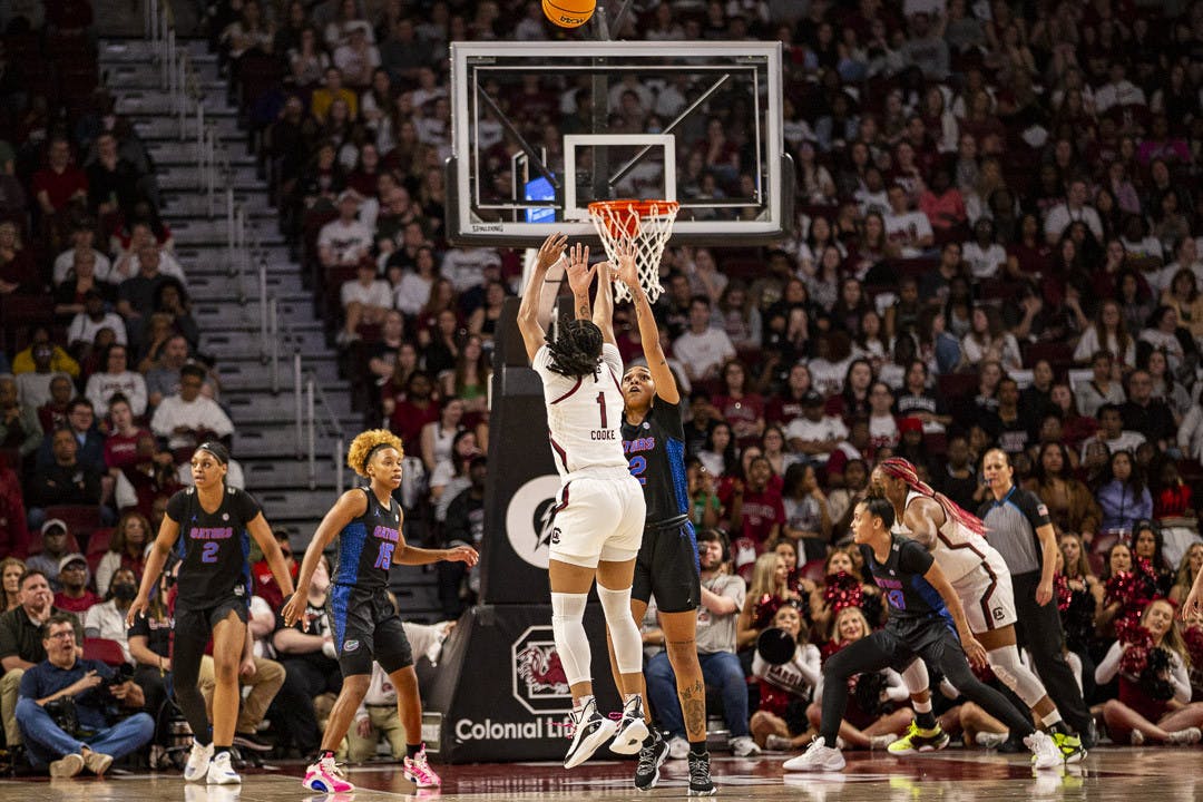 The Gamecocks beat the Florida Gators for the 15th consecutive time on Feb. 16, 2023. The Gamecocks came into the game strong, with senior guard Zia Cooke scoring 22 points and senior guard Brea Beal scoring 14 points. South Carolina improved its shooting game since last week's match against LSU, scoring 47.1% of its 3-point attempts and 50% of its field goal attempts. The Gamecocks beat the Gators 87-56.