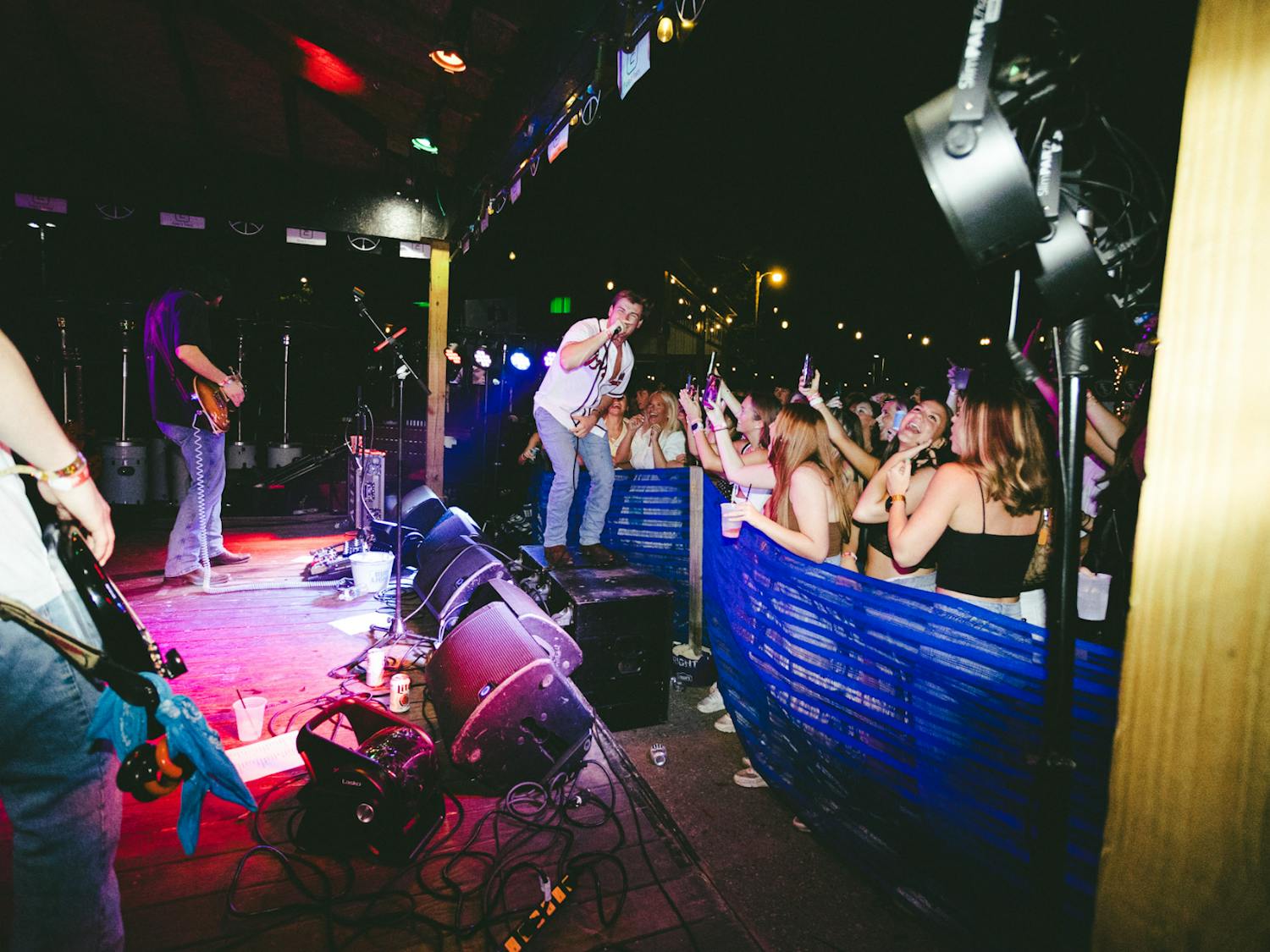 "Tomorrow's Problem" lead singer Jack Brecher hypes up the crowd during a performance at TLC Sports Bar and Grill on March 29, 2025. The band is performing a concert in Columbia on Aug. 29, 2025.