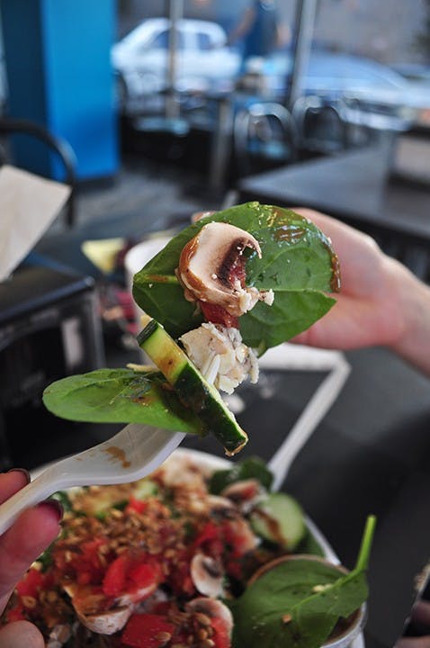 Cheers! Salads so big, you can split one with your buddy.