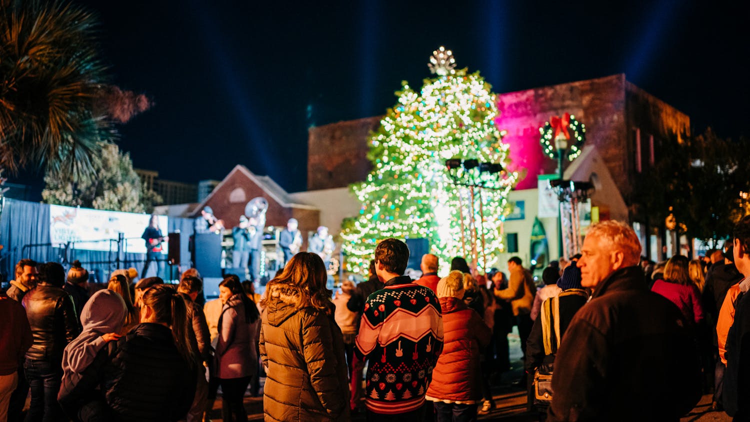 Crowds fill the street at the annual Vista Lights event in November 2022. The event is put together by the Congaree Vista Guild, a membership-based nonprofit organization dedicated to promoting the Vista.