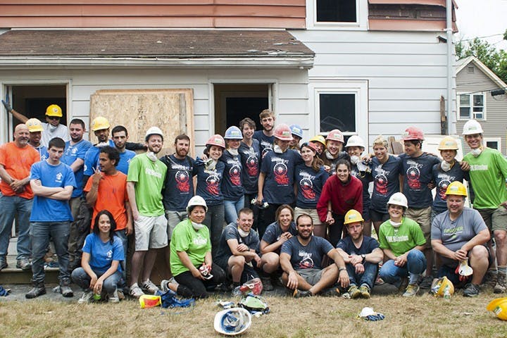 Bike &amp; Build sends hundreds of young adults around the US to help build affordable housing. (Courtesy of Bike &amp; Build)
