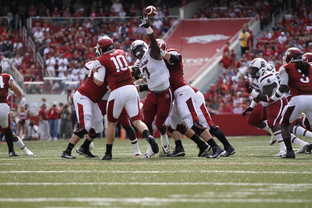 	Junior defensive end Jadeveon Clowney recorded one tackle Saturday, but his coaches said he impacted the game in other ways.