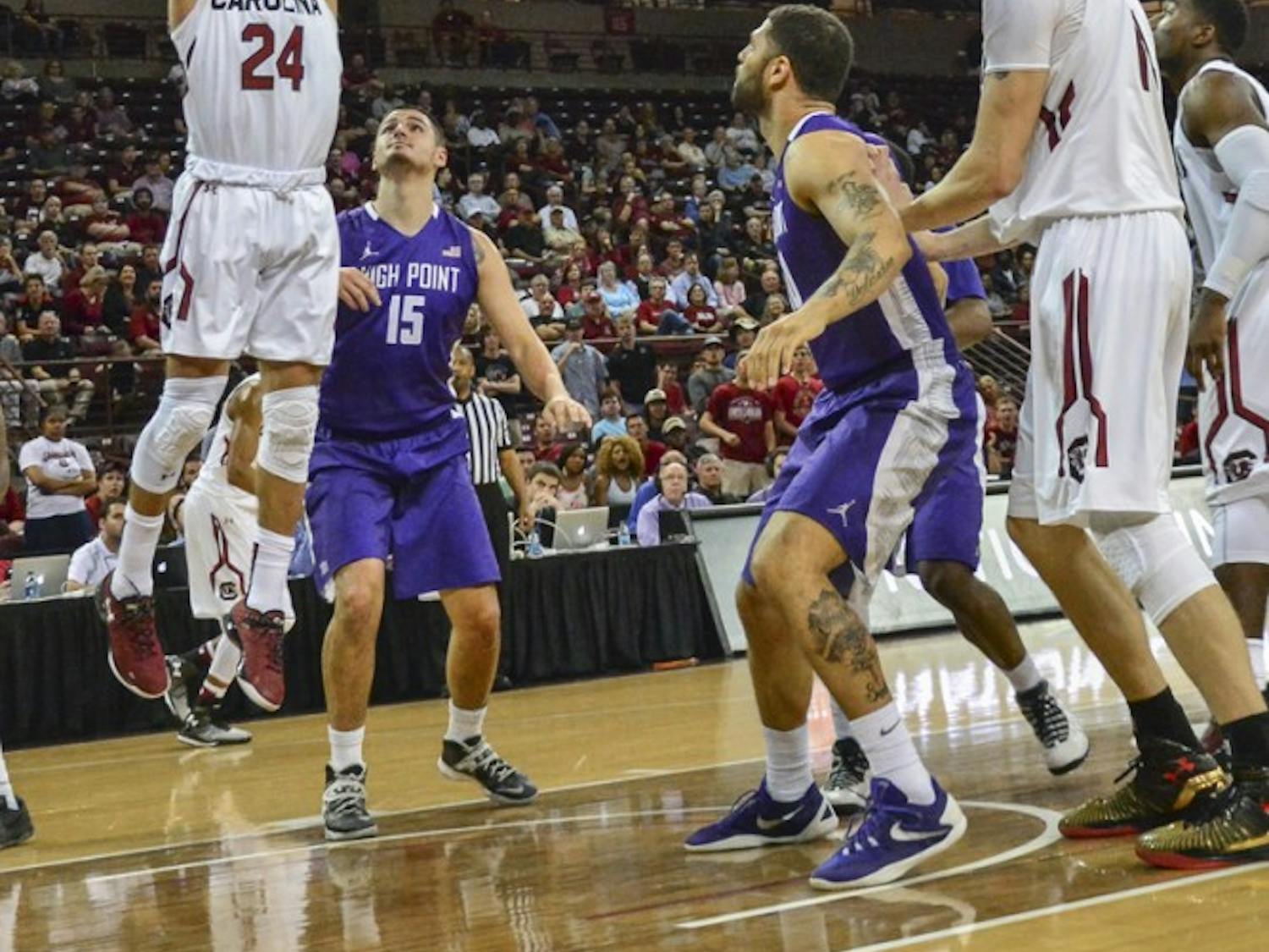 The men's basketball team redeemed itself Tuesday night with an 88 to 66 win against High Point University.
