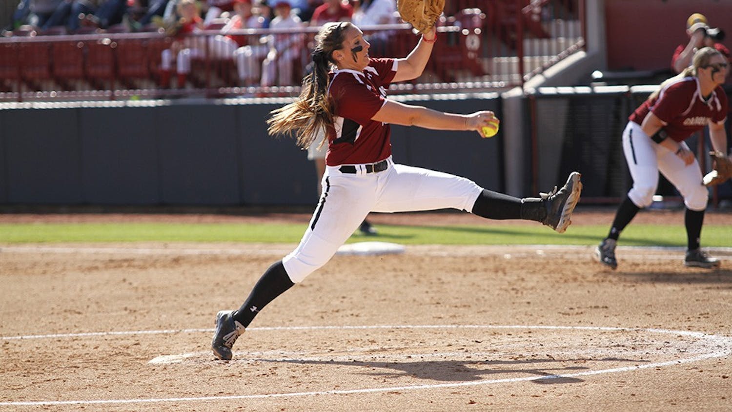 	Redshirt sophomore Julie Sarratt pitched six innings in USC’s first game Wednesday afternoon.