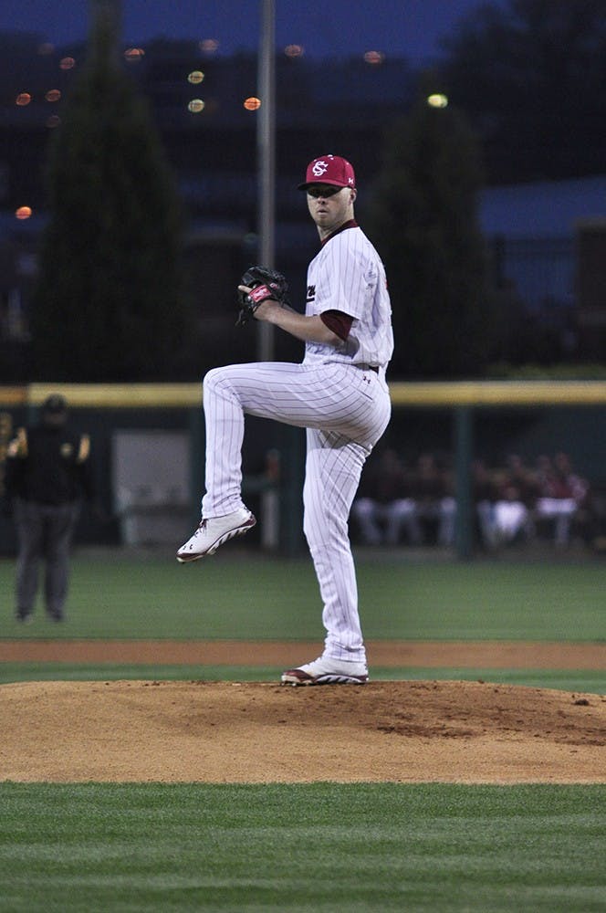	Sophomore Evan Beal took his fi rst loss of the season Friday night after giving up eight runs in 3.2 innings of work.