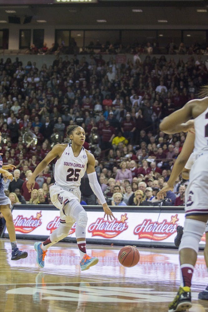 Former South Carolina guard Tiffany Mitchell was the ninth selection in this year's WNBA Draft.