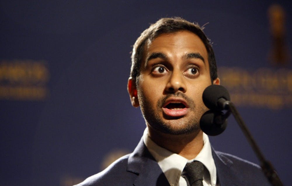 Aziz Ansari announces nominations for the Golden Globe Awards on Dec. 12, 2013, in Los Angeles. (Al Seib/Los Angeles Times/MCT)