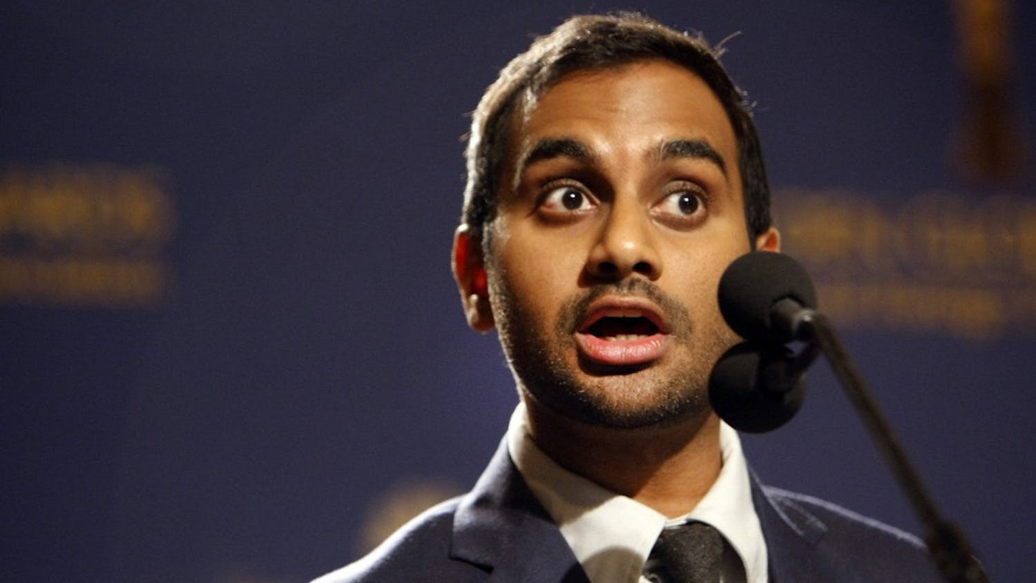 Aziz Ansari announces nominations for the Golden Globe Awards on Dec. 12, 2013, in Los Angeles. (Al Seib/Los Angeles Times/MCT)