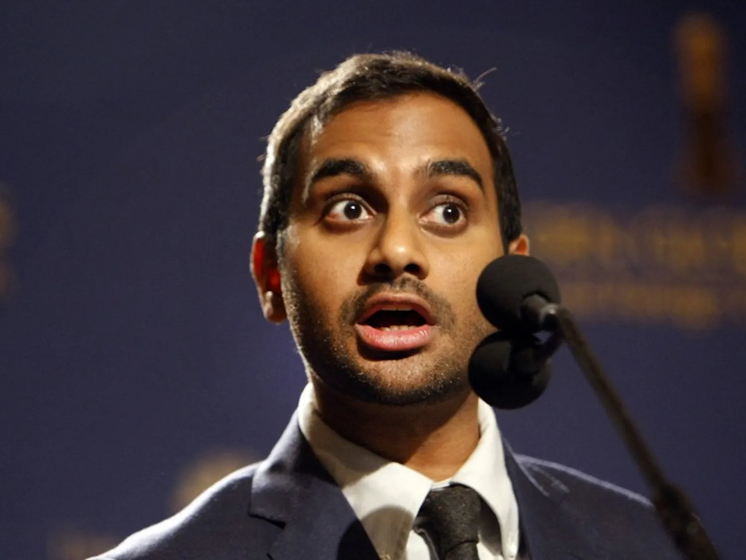 Aziz Ansari announces nominations for the Golden Globe Awards on Dec. 12, 2013, in Los Angeles. (Al Seib/Los Angeles Times/MCT)