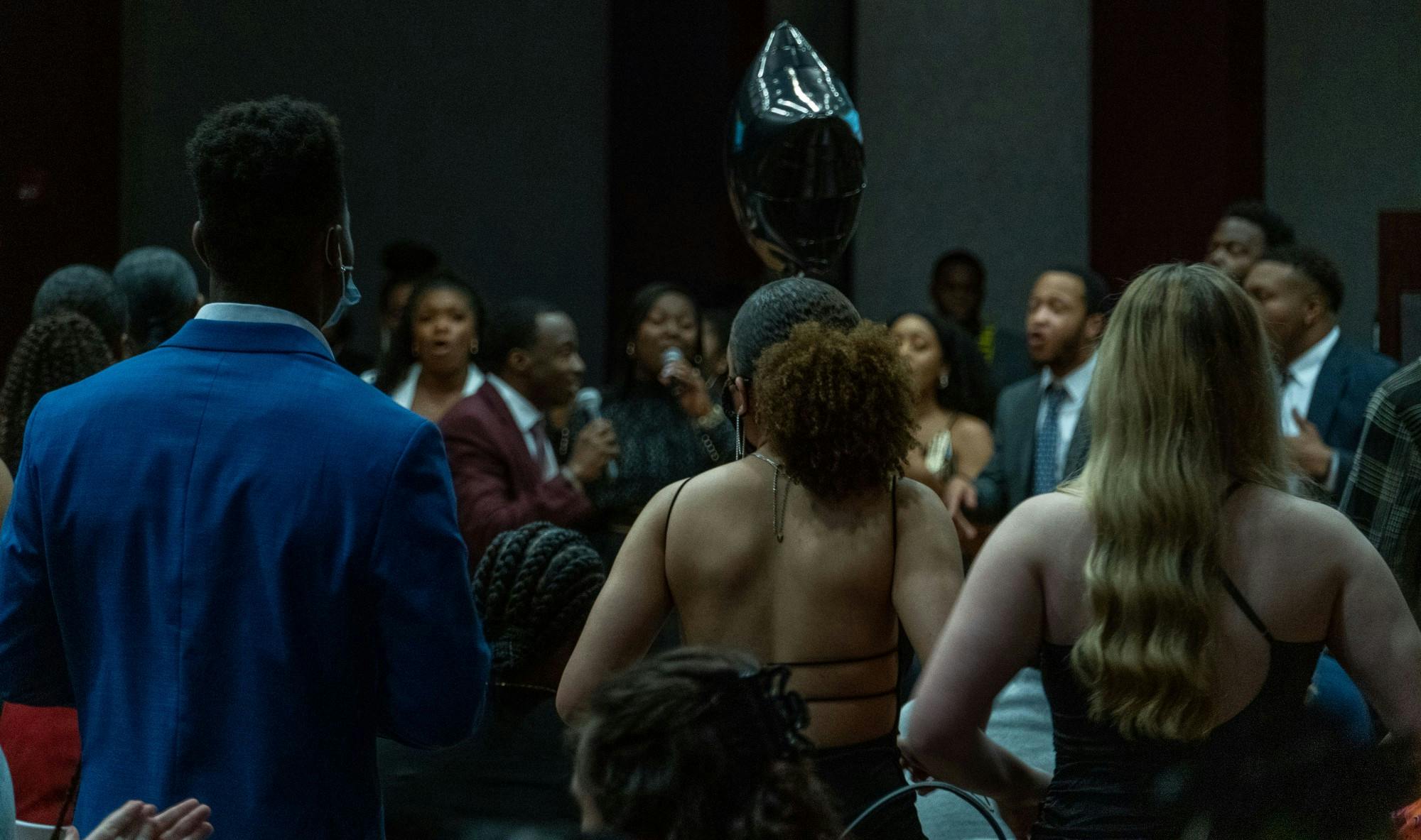 The Back II Black Gala attendees showed up to the gala in stylish ball-wear on Feb. 25, 2022. Back II Black saw students cheer on performers for a night of community and celebration.