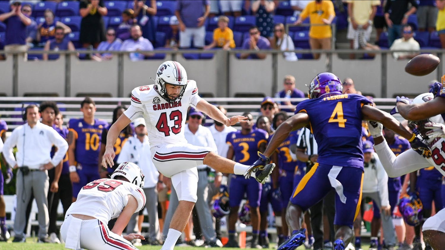 Parker White kicks the game winning field goal.