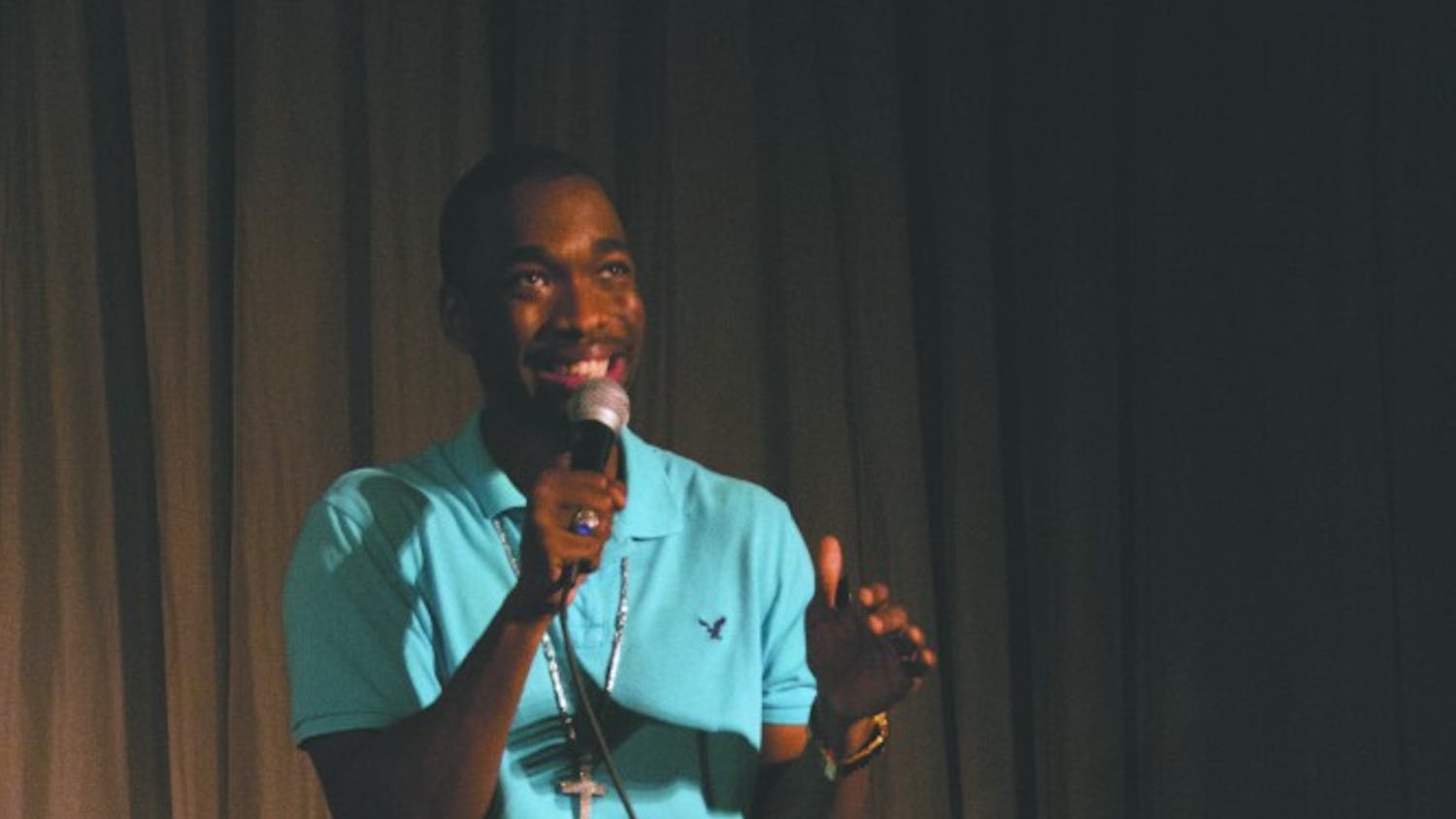 	Impressionist Jay Pharoah (and Jay Z, Obama and Kanye) performs in the Russell House ballroom on Friday night.