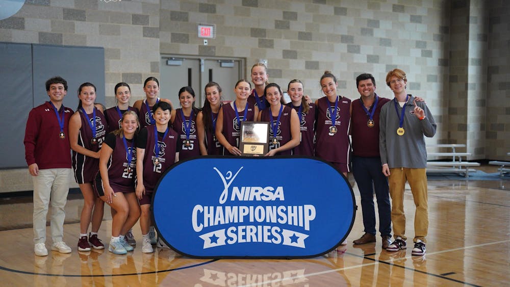 <p>South Carolina club women’s basketball poses for a photo commemorating its victory in the National Intramural-Recreational Sports Association Championship Series tournament on April 19, 2026.</p>