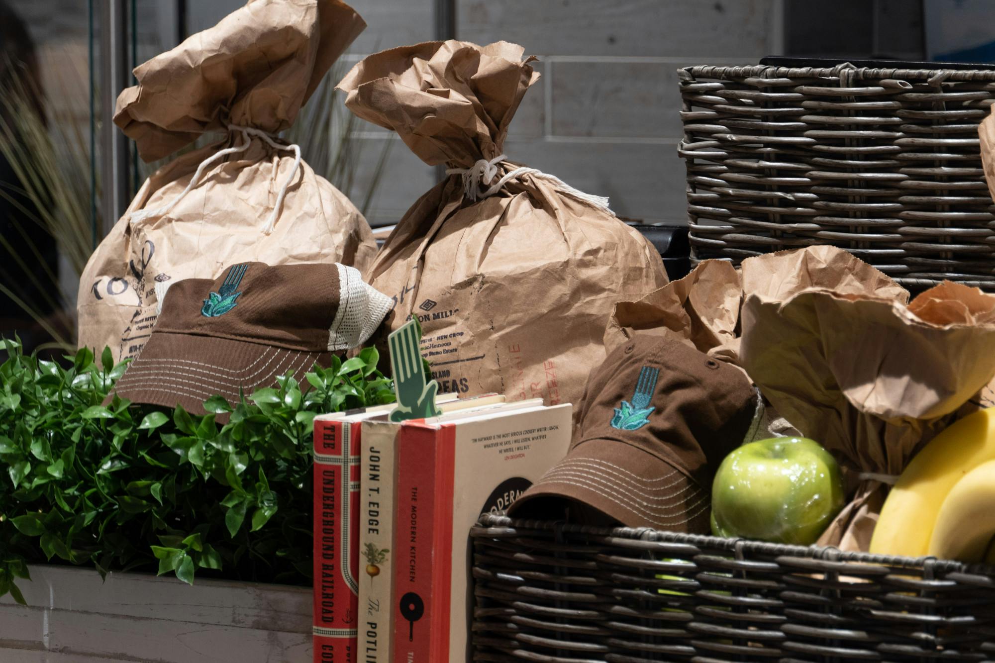 Closeup of the organic décor on display near the entrance of Fresh Greene's on Sept. 20, 2022. Fresh Greene's, an organic buffet style eatery located in Russell House, serves fresh and healthier alternative food options to the campus community.