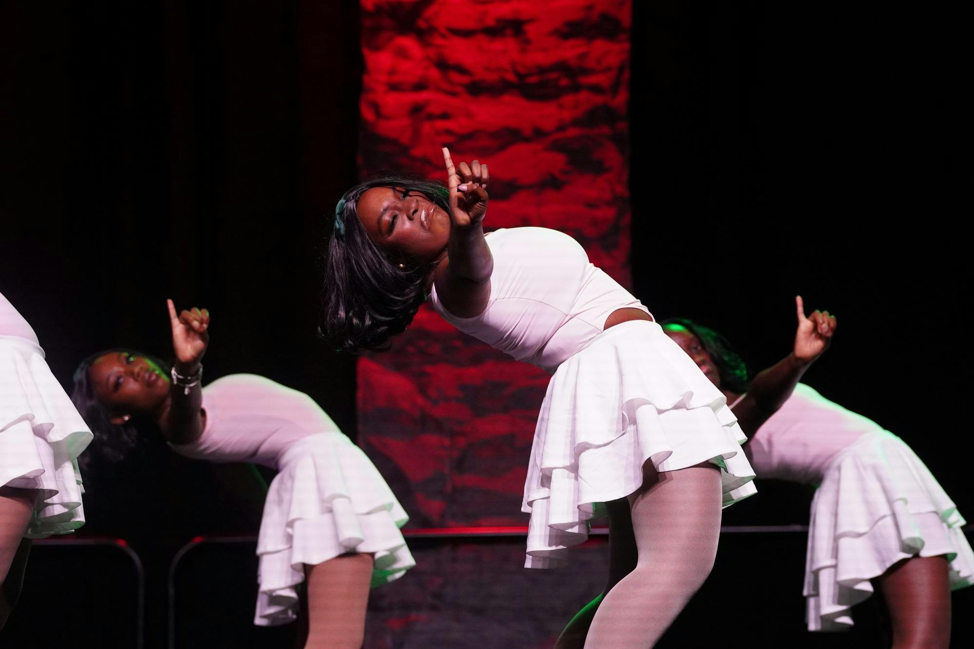 Members of Alpha Kappa Alpha Sorority, Inc. perform during the NPHC homecoming step show at the Columbia Metropolitan Convention Center on Oct. 23, 2025. The AKAs went on to win third place in the step competition.