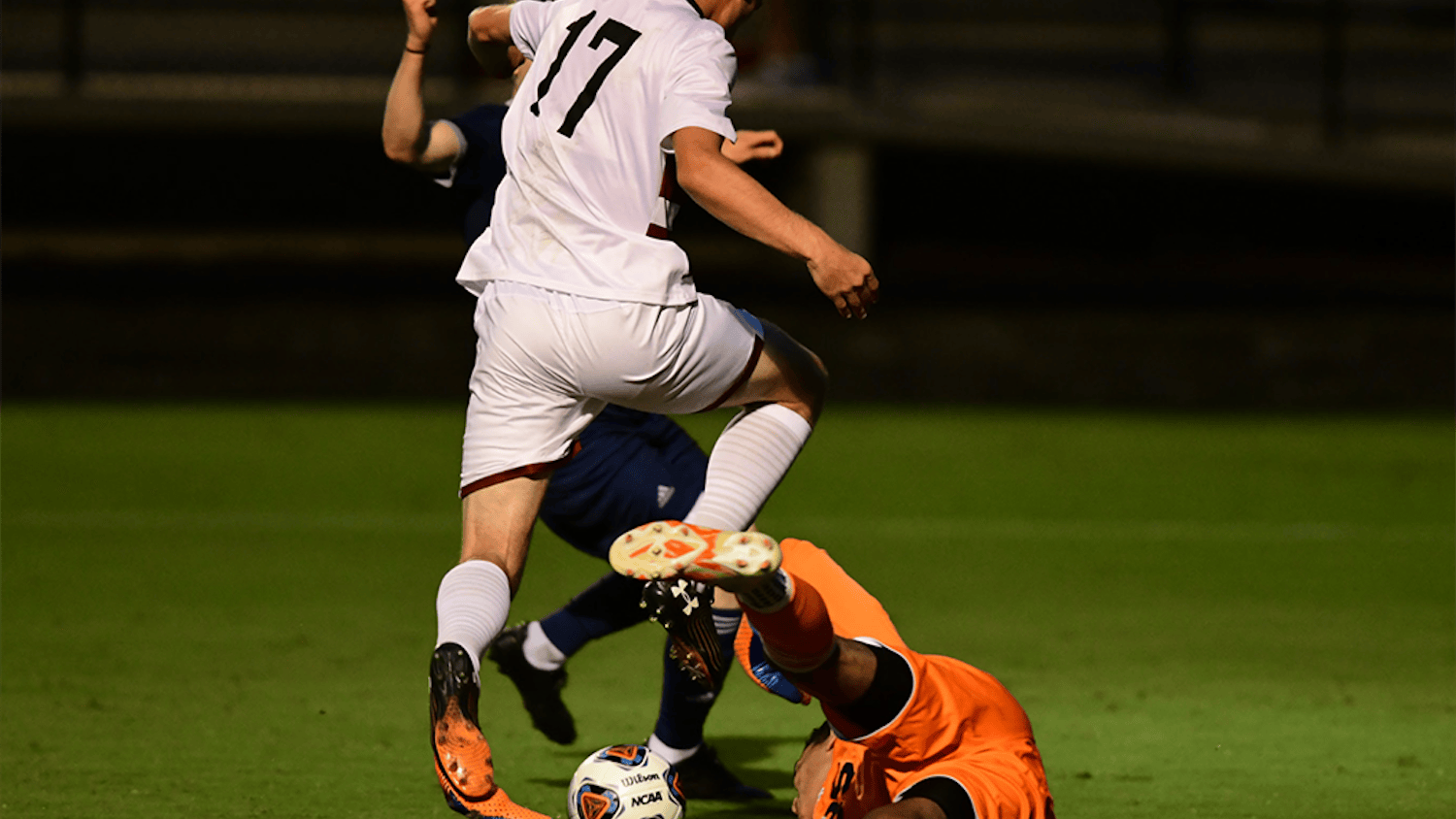 Sophomore forward Logan Frost scores against Georgia Southern. South Carolina beat Georgia Southern 2-0 Saturday, Sept. 19, at Stone Stadium.