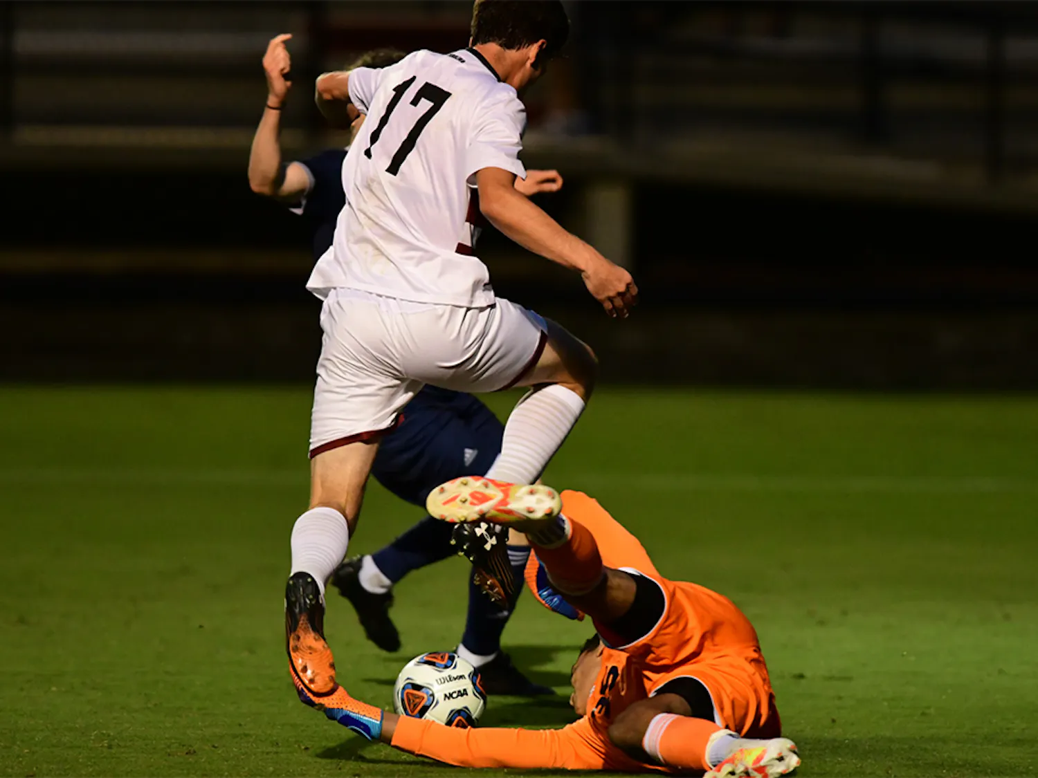 Sophomore forward Logan Frost scores against Georgia Southern. South Carolina beat Georgia Southern 2-0 Saturday, Sept. 19, at Stone Stadium.