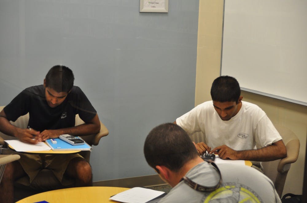 Nick DiCapua, Jessie Pandher, and Hardeep Pandher. All of them are sophomores majoring in mechanical engineering. Jessie Pandher is minoring in physics.