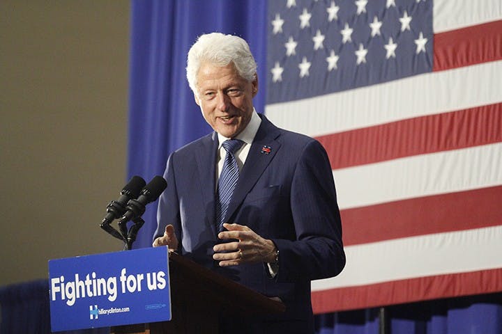 Former president Bill Clinton highlighted the inclusiveness of his wife Hillary Clinton's presidential campaign.