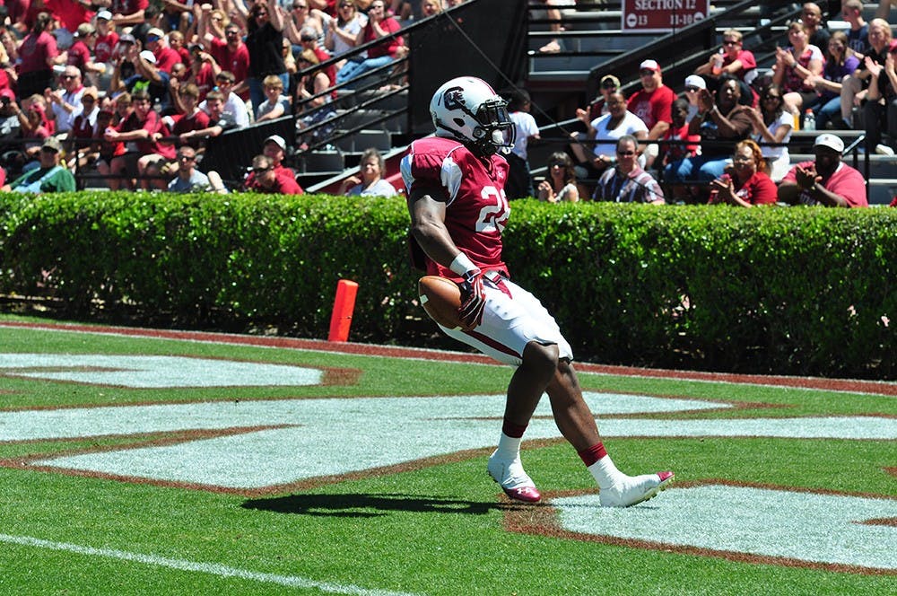 	Sophomore Mike Davis (above) and redshirt sophomore Brandon Wilds will be USC’s top two tailbacks this fall.
