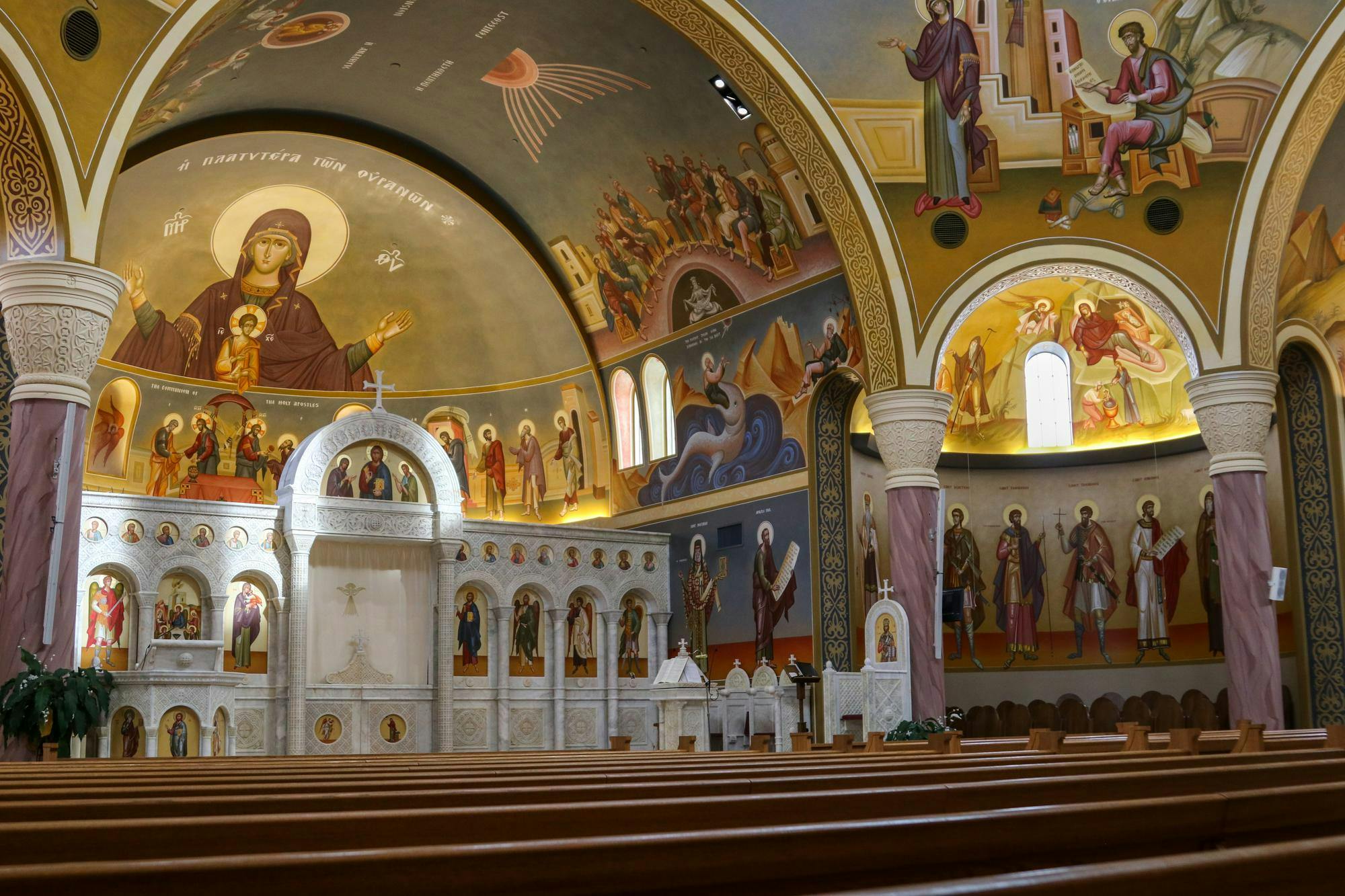 The inside of the Holy Trinity Greek Orthodox Church stands on Feb. 22, 2024. The church is located on the corner of Main and Richland streets.
