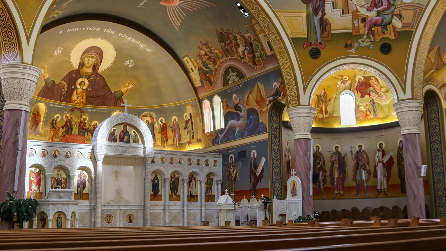 The inside of the Holy Trinity Greek Orthodox Church stands on Feb. 22, 2024. The church is located on the corner of Main and Richland streets.