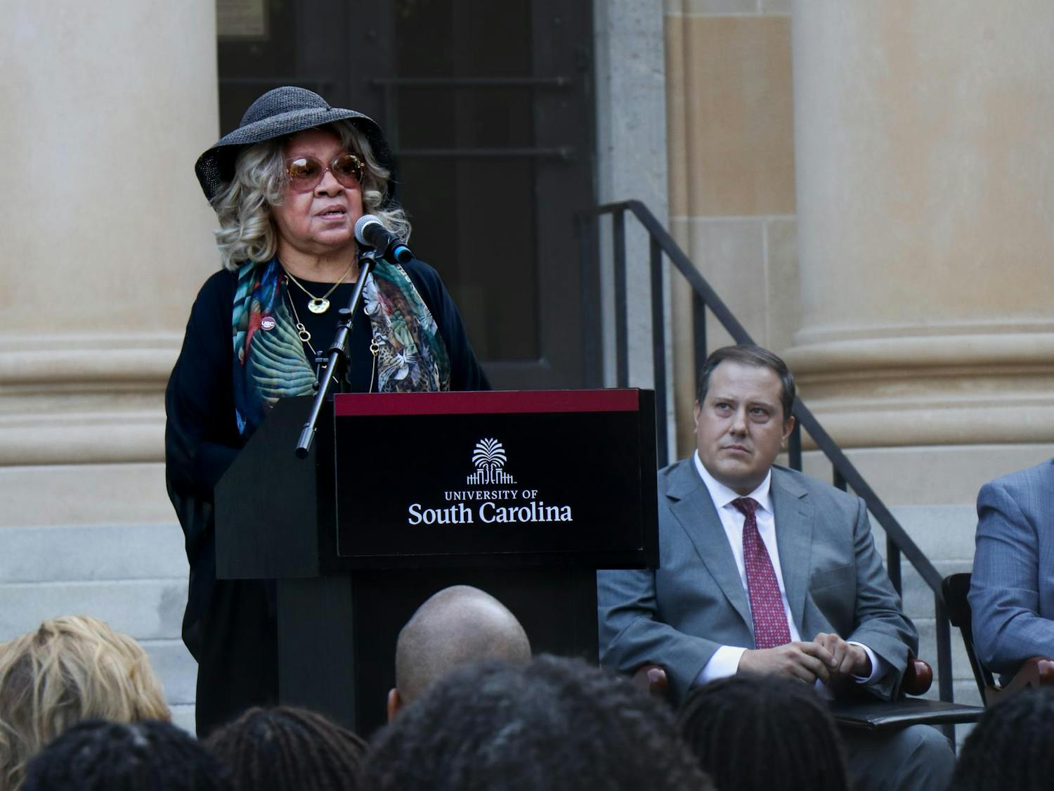 Henrie Monteith Treadwell speaks at the 60th anniversary of desegregation on Sept. 11, 2023. In 1965, Treadwell became the first Black graduate of USC since the reconstruction era, earning her bachelor's degree in biochemistry.