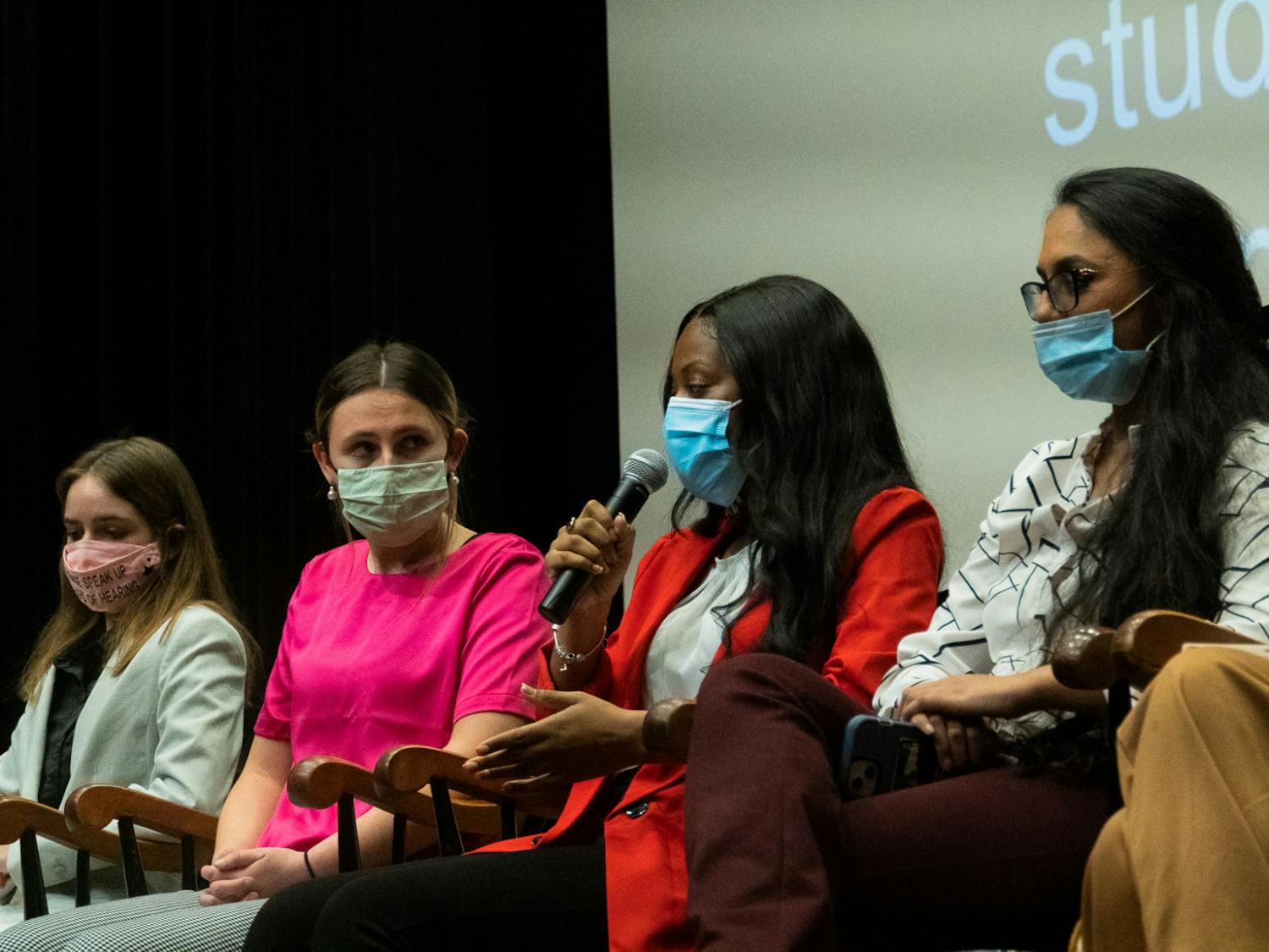 La'Jessica Price, mentor of MAPP advocates for a greater effort towards diversity during the panel on Jan. 31, 2022. The representatives all responded to a series of questions pertaining to USC's handling of diversity, inclusion, and the representation of minority groups on campus.