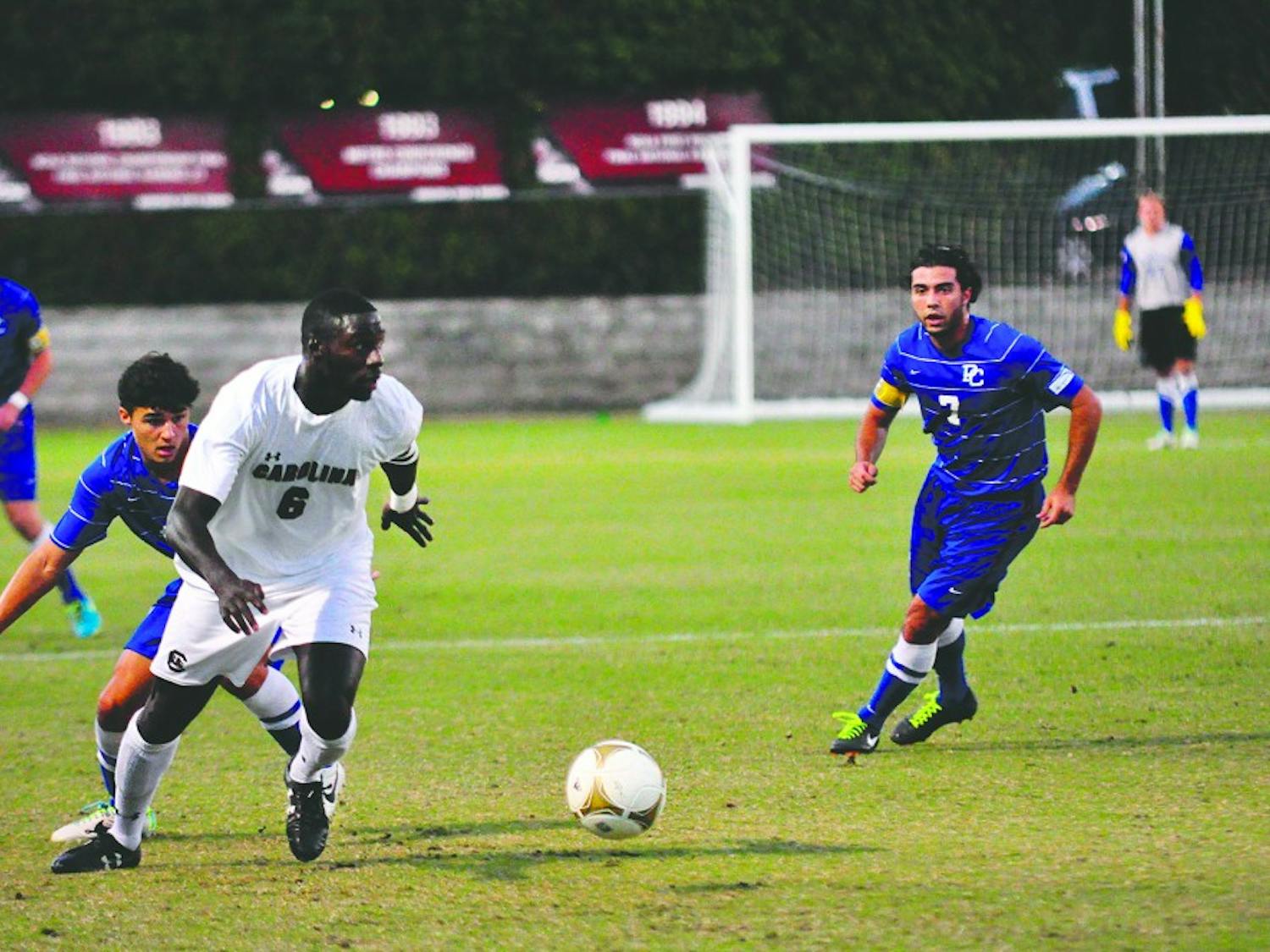 Senior defender Mahamoudou Kaba scored the opening goal in South Carolina’s win over Mercer en route to a 2-0 victory that keeps the Gamecocks unbeaten.