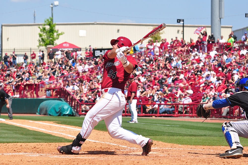 	<p><span class="caps">USC</span> sophomore Brison Celek is riding a nine-game hitting streak. He had the game-winning hit in Saturday’s second contest.</p>