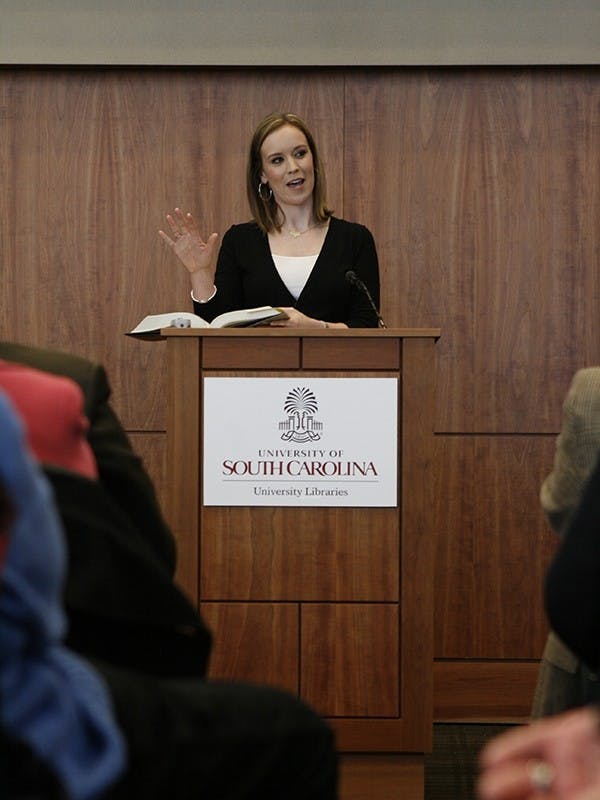 James Dickey's children spoke at an event honoring Dickey and celebrating the the new edition of "The Complete Poems of James Dickey," published by USC Press.