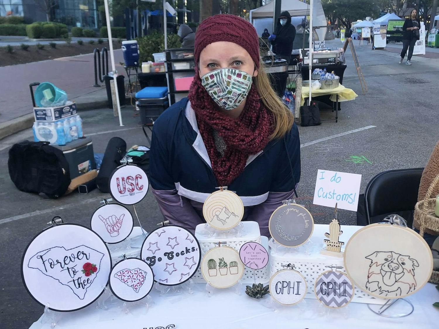 Photo of Allison Lambert at her first Soda City as a vendor.