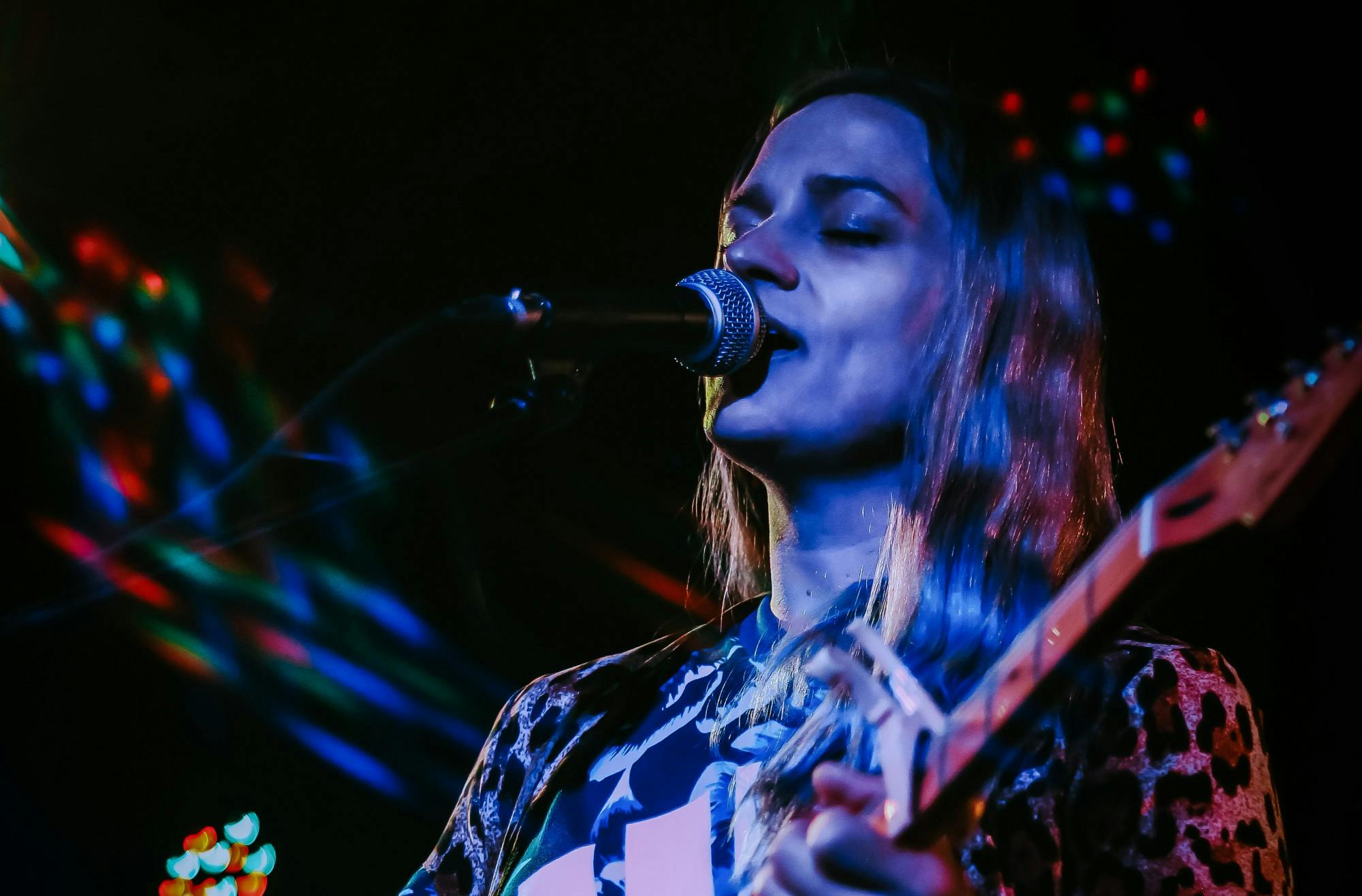 Frontwoman Kat Hammond of Charlie Boy performs at a local Columbia show.