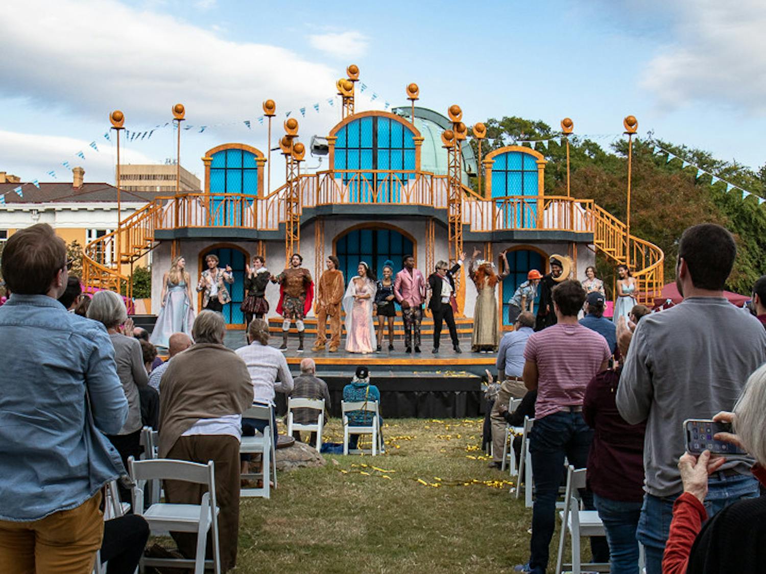 The cast of "A Midsummer Night's Dream" come out on stage at the end of the play on Oct. 9, 2022. "A Midsummer Night's Dream" debuted on campus from Oct. 2 to Oct. 9, 2022. 