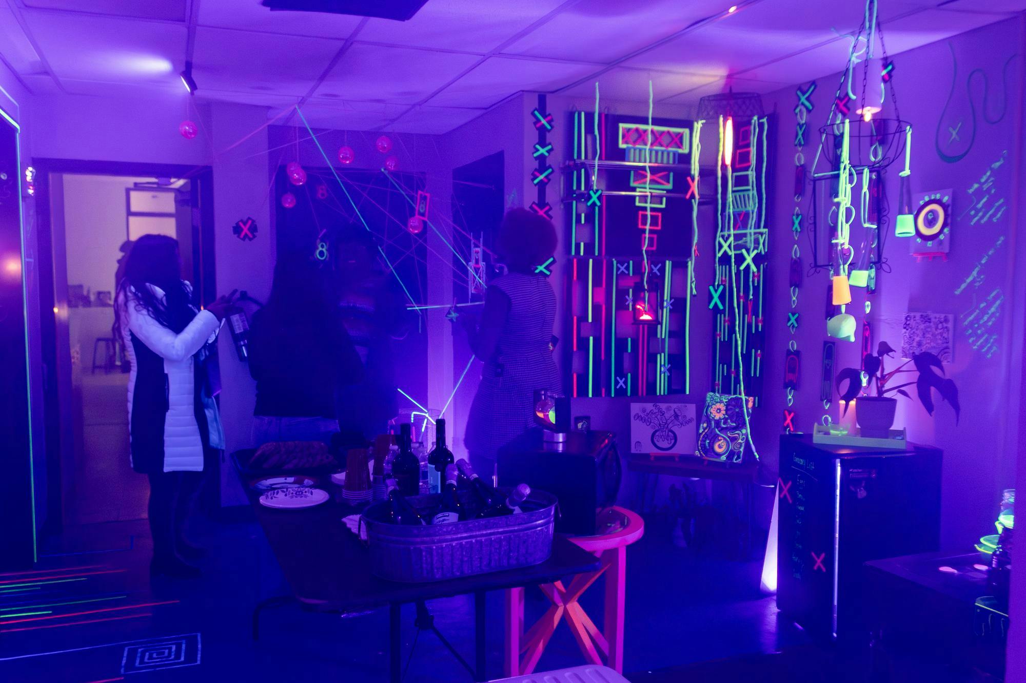 Jackie Bobo presented her Happy Spooky Soirée, an immersive art installation, at the Taylor Street Garage Studio on Feb. 5, 2026. Starting at 6 p.m., the public was able to come and experience a whimsical mix of joy and darkness.