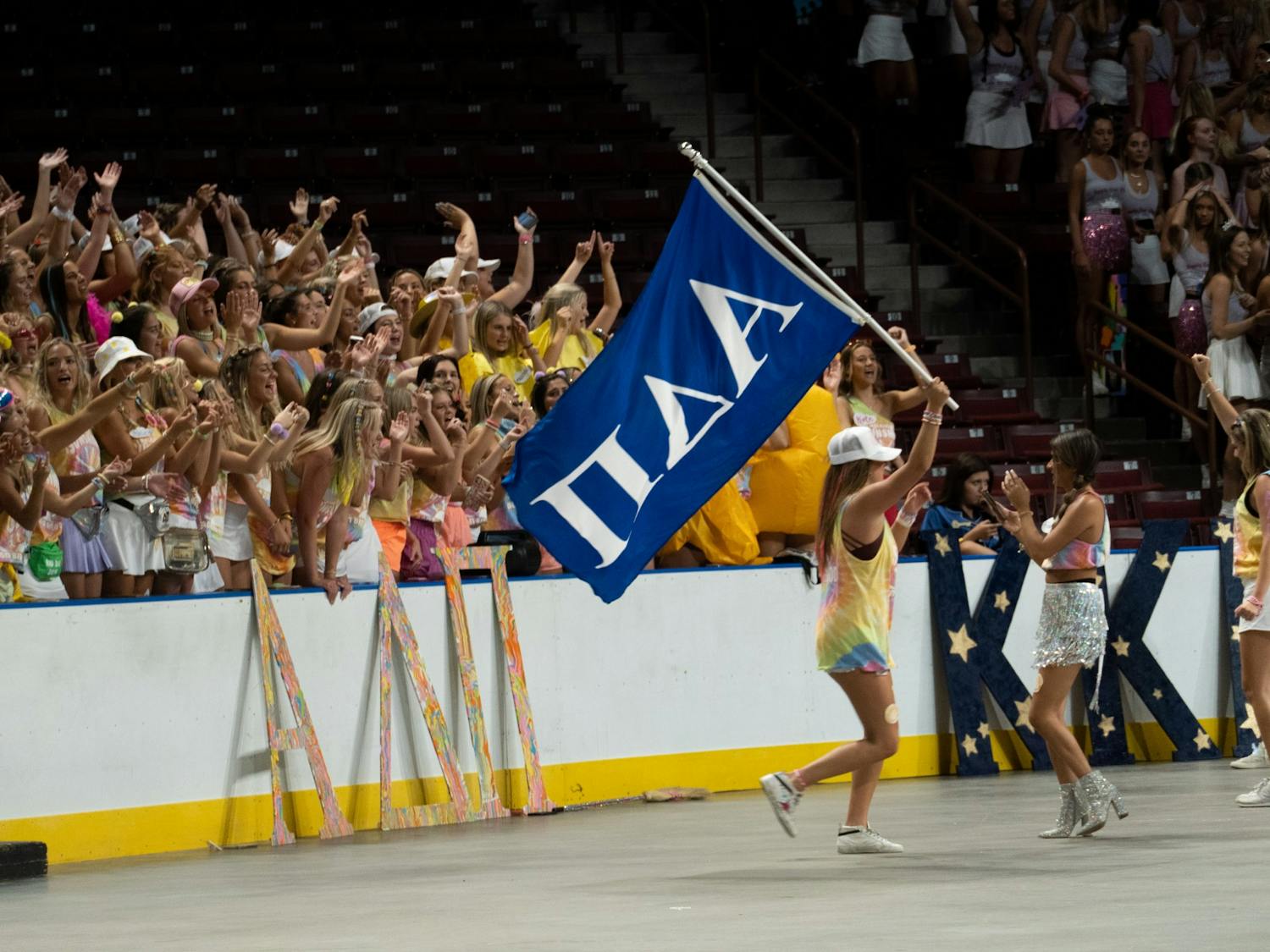 USC sororities gathered Sunday, Aug. 21, 2022 at the Colonial Life Arena for Bid Day. Several chapters took part in the event to welcome new faces to the USC Greek community.