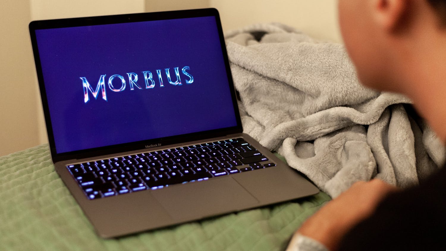 The trailer for Morbius on a computer screen on April 7, 2022. The film was released on April 1, 2022.