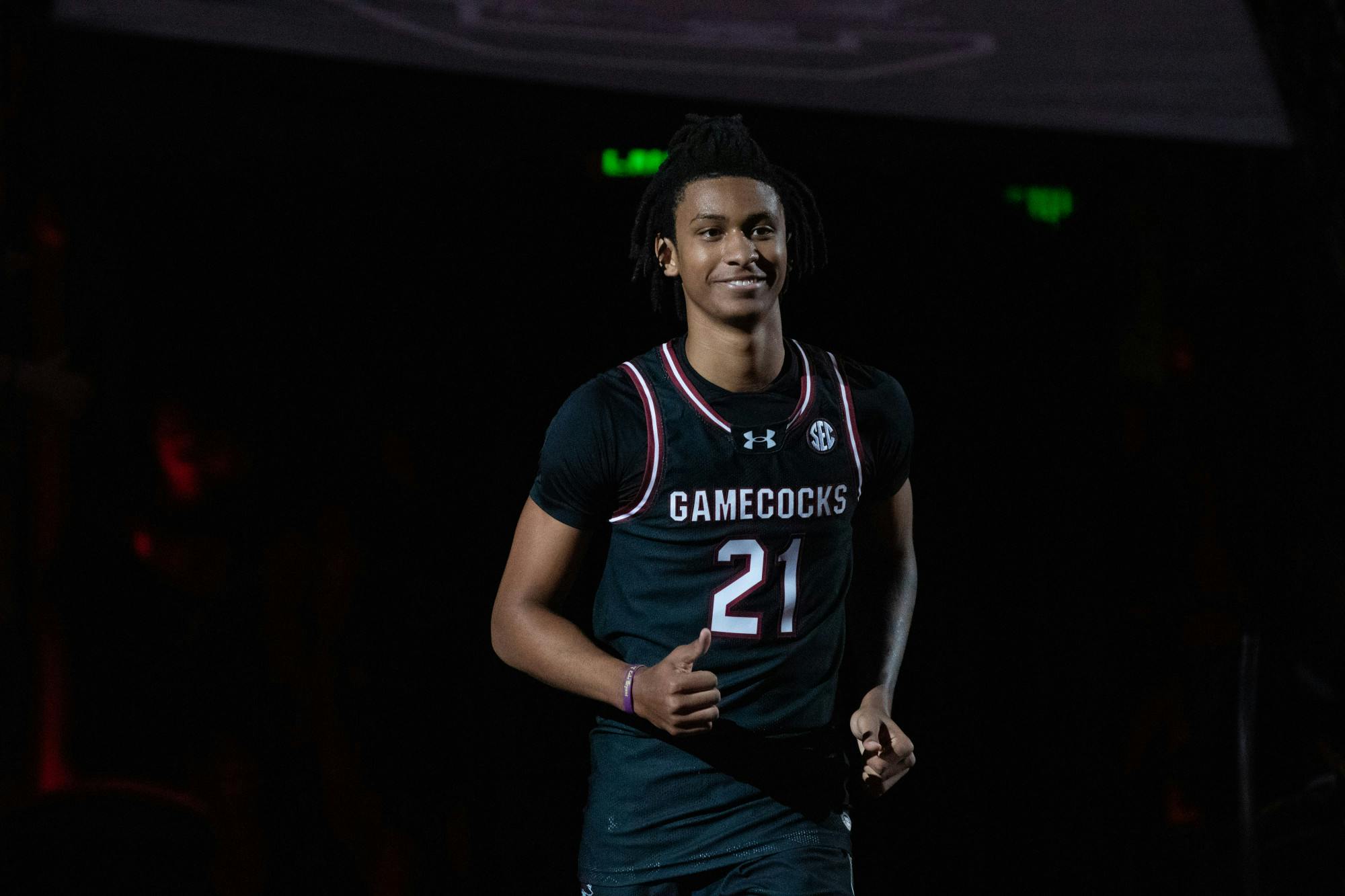 Freshman guard Arden Conyers and the Gamecock men's basketball team during open practice at Colonial Life Arena on Oct. 25, 2023. Conyers was the No. 3 player in South Carolina for the class of 2023.