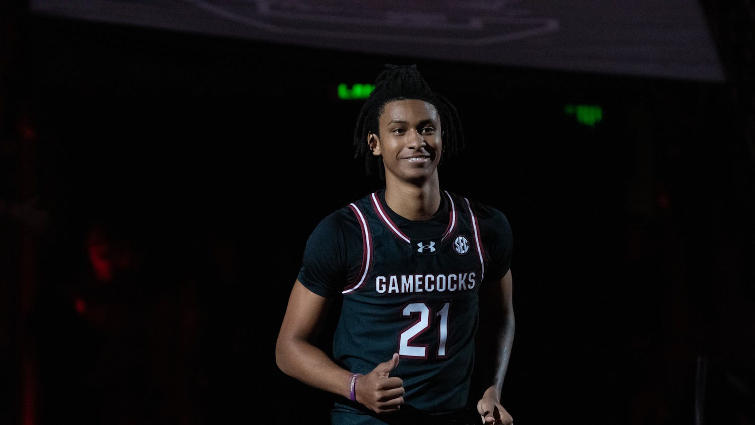 Freshman guard Arden Conyers and the Gamecock men's basketball team during open practice at Colonial Life Arena on Oct. 25, 2023. Conyers was the No. 3 player in South Carolina for the class of 2023.