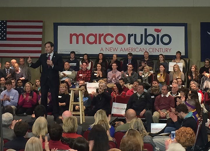 Marco Rubio spoke at a town hall in Columbia yesterday afternoon in preparation for the South Carolina primary. 